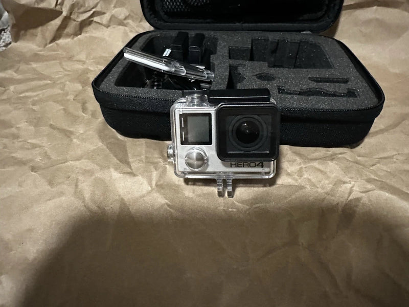 GoPro HERO4 action camera in clear waterproof housing