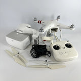 DJI Phantom 3 Standard Drone Quadcopter White w/ DJI goggles FPV - Good