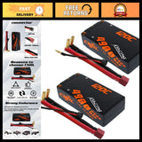 High-Performance 4900mAh 2S Shorty LiPo Battery 7.4V 120C - 2 Pack, Deans Connec Battery