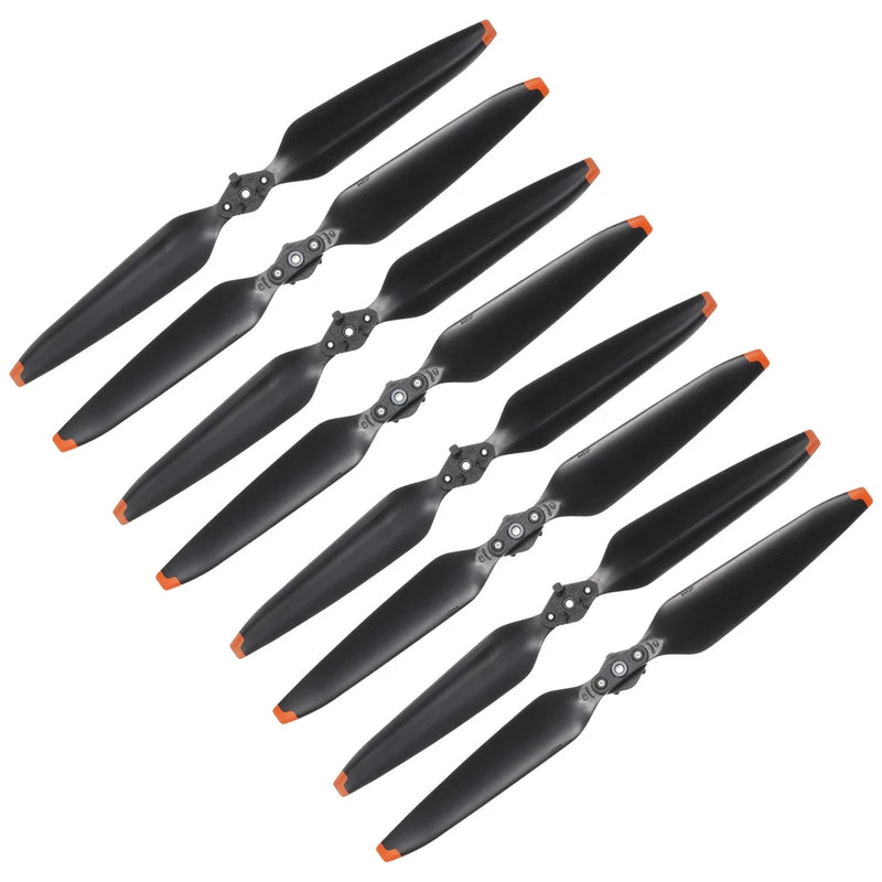 8 Pcs Low Noise Propellers 9.4 Inch Black Drone Blades Orange Edge