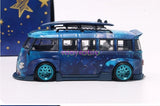 Liberty 1:64 Blue T1 Camper Van Bus Kombi Dragon Model Diecast Metal Car