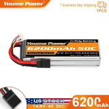14.8V 4S 6200mAh 50C LiPO Battery for RC Tr Drone Truck Car Boat FPV