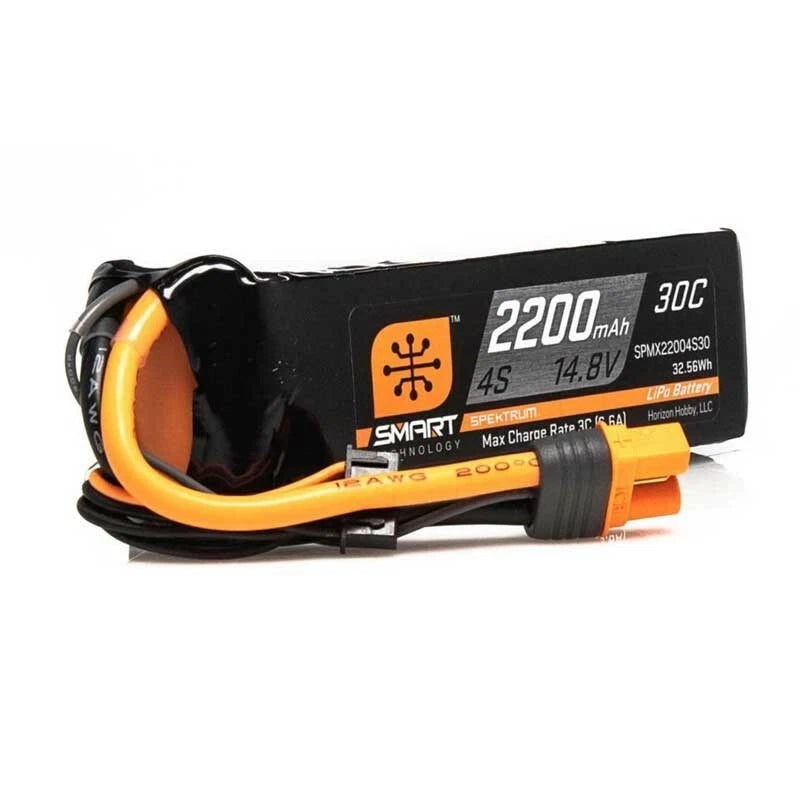 Spektrum 2200mAh 4S 14.8V 30C Smart LiPo Airplane Battery with IC3 Plug Battery