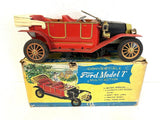 Yonezawa Convertible Ford Model T Tin Car Battery Power Muli Action Convertible Battery