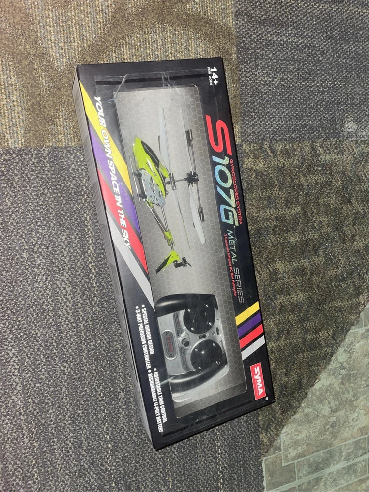 Syma S107G 3-Channel RC Helicopter - Yellow / Green ?? NOS