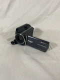 Sony black HD Handycam camcorder with lens and flip-up grip
