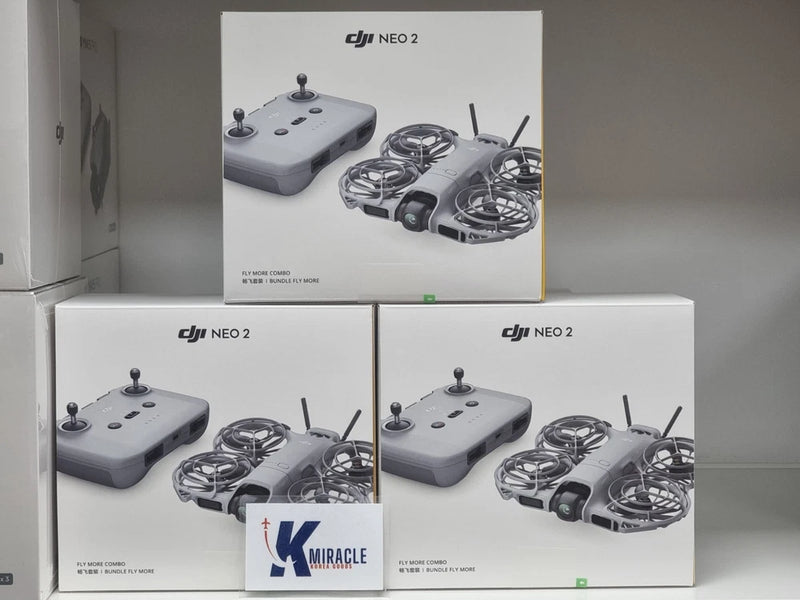 DJI Neo 2 Fly More Combo box set with remote controller and three batteries