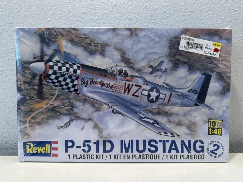 VINTAGE Revell P-51D Mustang 85-5241 1998 1:48 Scale Model Kit Hobby Plane NEW