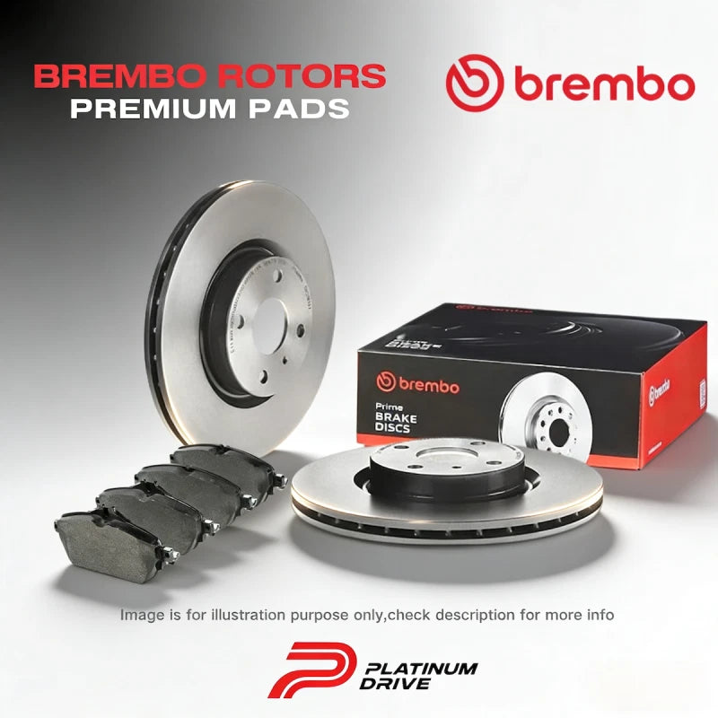 1 Pair Front Brembo Disc Rotors+KDH Brake Pads for FPV Falcon FG 2010-2014 322mm