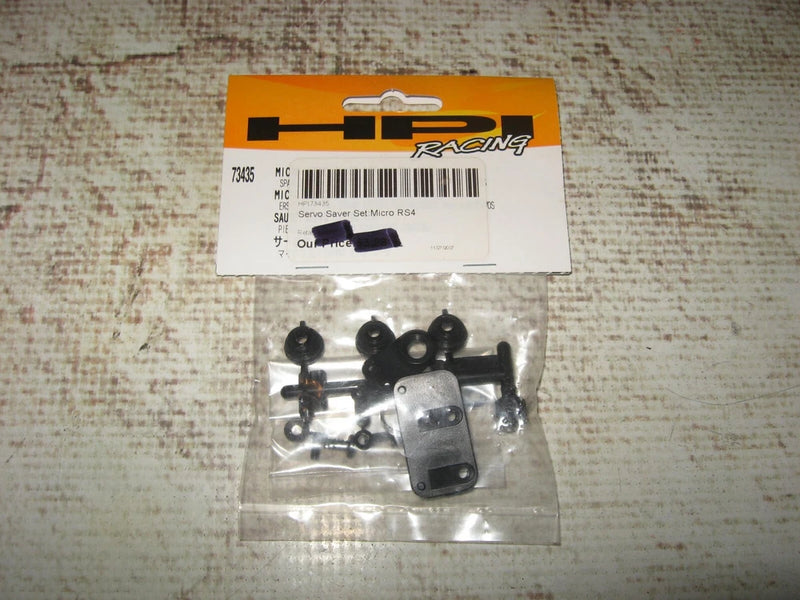 Vintage RC HPI Micro RS4 Servo Saver Set Plastic Black 73435