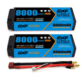 2xDXF 2S LiPo Battery 7.4V 140C 8000mAh DEANS/T 5MM RC Car Truck Racing tour car