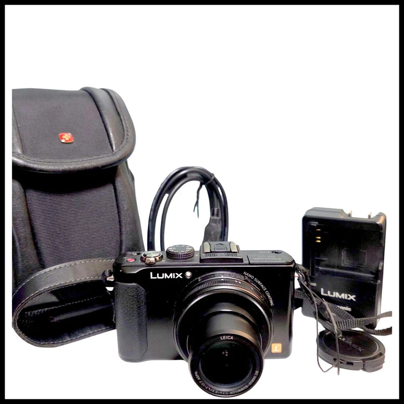 Panasonic LUMIX DMC-LX7 10.1MP Digital Camera Black Battery Charger Cable 16GB