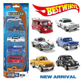 1:64 alloy vintage racing car 6-piece set, classic vintage car model, sports car