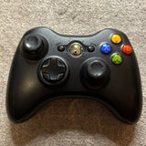 Microsoft Xbox 360 Wireless Controller Black Model 1403 Missing Battery Back Battery