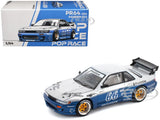 PANDEM S13 RHD SILVER & BLUE 1/64 DIECAST MODEL CAR BY POP RACE PR640264