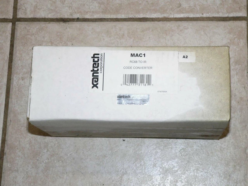XANTECH MAC1 RC68 to IR Code Converter Brand New in Factory Sealed (stained) Box Converter