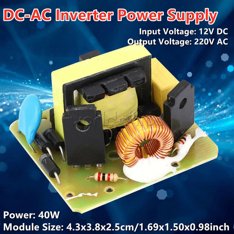 10x DC-AC Inverter Power Supply 12V to 220V Step Up Transformer Boost Module 40W