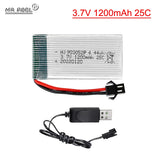 3.7V 1200mAh 25C Lipo Battery and charger For Syma X5SW X5SC X5C JJRC H5P RC Dro Battery