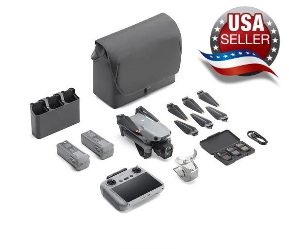 Drone fly more accessories kit with grey storage case, controller, 3 batteries and propellers