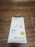 SCOSCHE StrikeLine Adapter with Female 3.5mm Auto Adapter/Charging Port - White