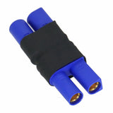 EC5 male-to-female no-wire battery adapter with blue housing and gold contacts