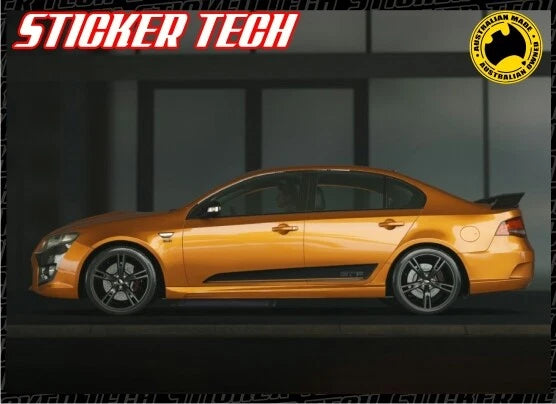 GTF GT-F SIDE STRIPES STICKER DECAL KIT SUITS 2014 FORD FALCON FG FPV 351 XR8