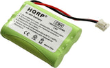 HQRP cordless phone battery pack, green NiMH with red/black leads and white plug