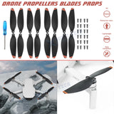 16pcs Propellers RC Drone Wing Accessory Black & Orange Stripe For DJI Mini SE