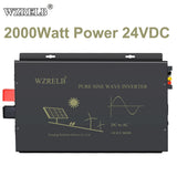 Pure Sine Wave Inverter 2000W 24V 110V 220V Power Converter Off Grid Home Car RV
