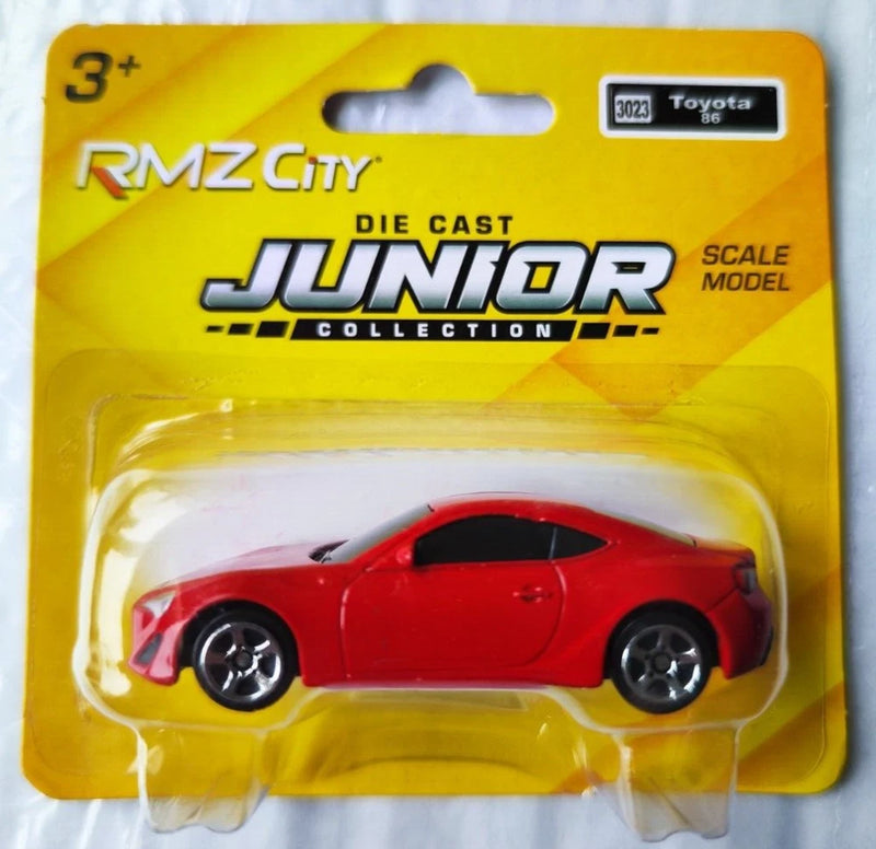 Red Toyota 86 die-cast car model with black wheels
