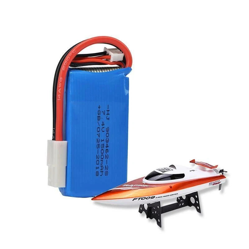1Pcs Lipo Battery 7.4V 1500mAh 903462 EL-2P plug for FT009 RC Boat 12428 144001
