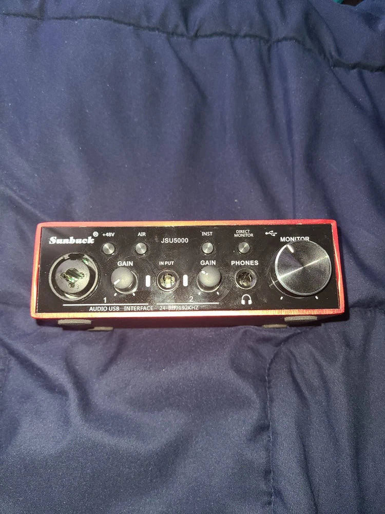 Sunbuck JSU5000 USB Audio Interface 24 bit Recording Studio Input Control Box