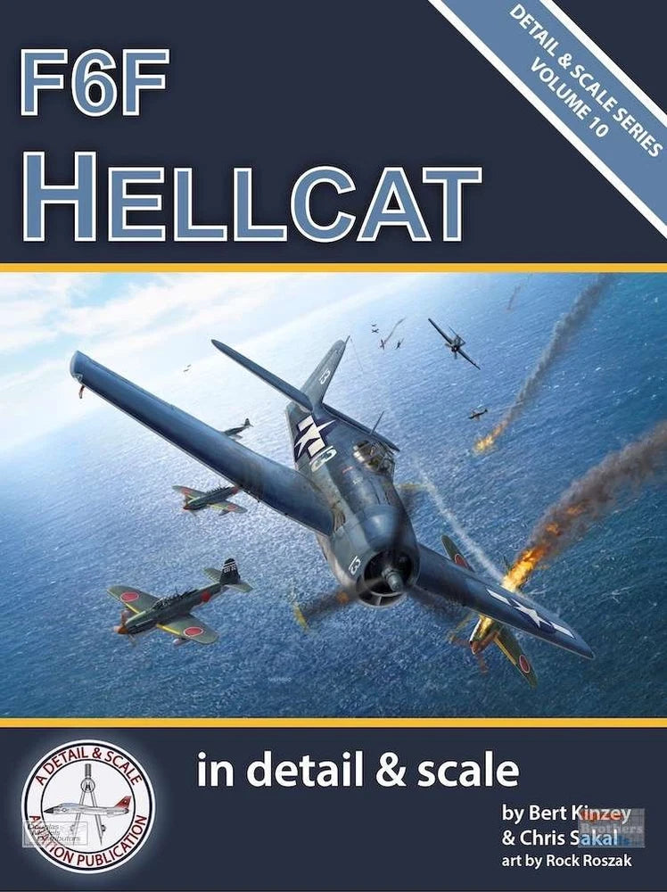 F6F Hellcat detail & scale book cover with plane artwork and in detail & scale text