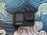 GoPro HERO9 Black action camera with front display and lens