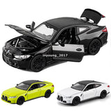 1:32 Scale M4 2021 Model Toy Car Metal Diecast Toy Vehicle for Kids Boys Gifts Battery