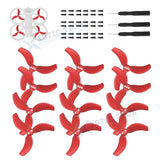 12Pcs Propellers RC Drone Wing Accessory Red Airscrew w/Screws For DJI Avata 2