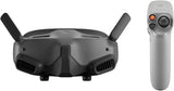 VR goggles with dual antennas and motion controller, dark and silver