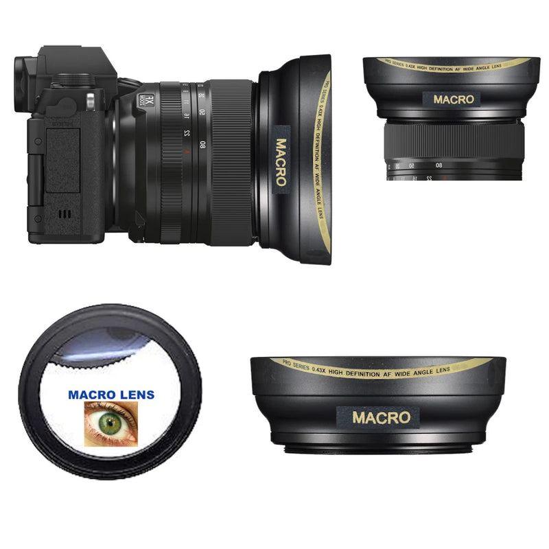 WIDE ANGLE LENS FOR FUJIFILM X-S10 Mirrorless Digital Camera with 16-80mm Lens