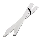 Glass fiber main rotor blade set, two white blades with black center stripe