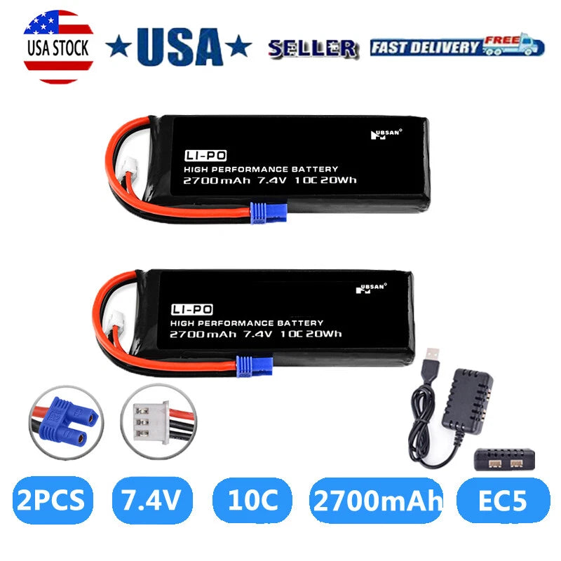 Hubsan RC Drone Lipo Battery 7.4V 2700mAh 10C H501S-14 For H501S H501C H501S Pro Battery