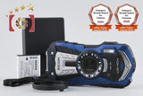 "Shutter count 52" Ricoh WG-40W Blue 16.0 MP Waterproof Action Camera