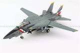 Grey F-14D Tomcat model aircraft with twin tails and landing gear, USN VF-2 livery.