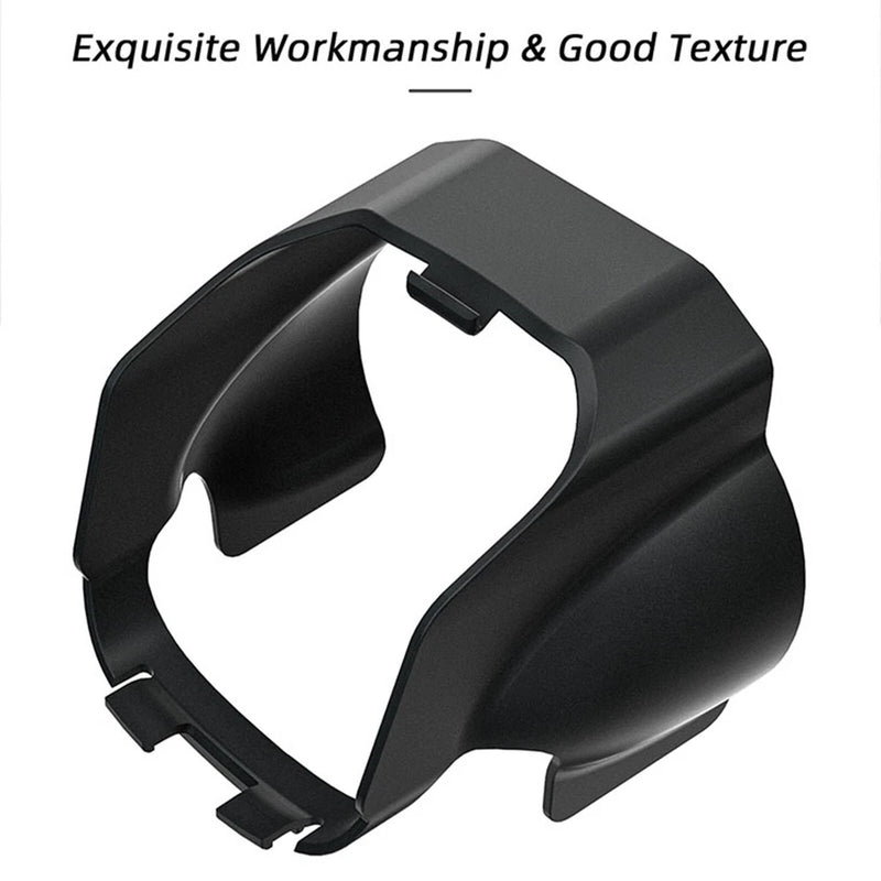 Plastic lens hood cover for drone camera, dark gray/black anti-glare shade