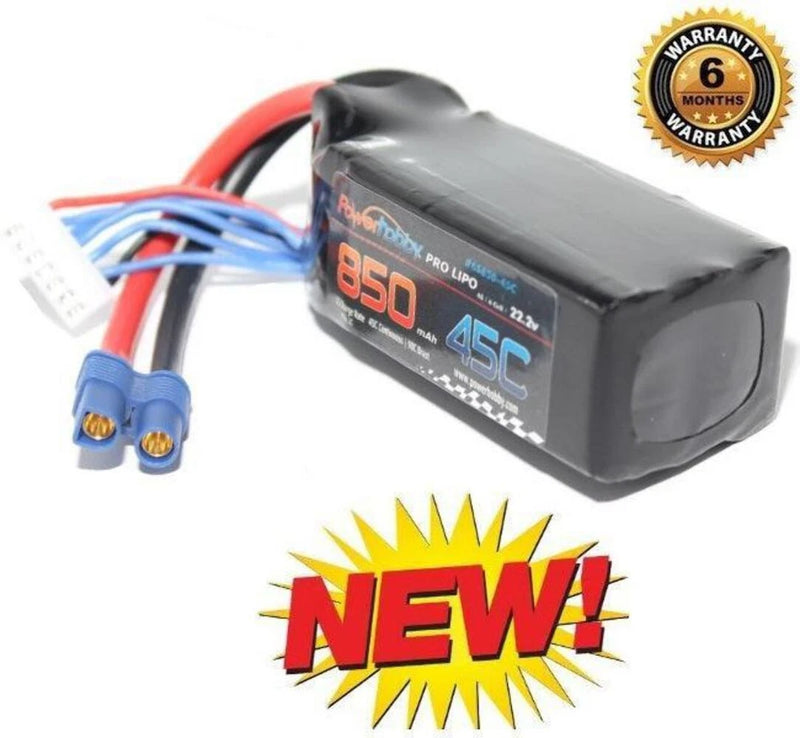 Blade 270 CFX 850mAh 6S 22.2V 45C LiPo Battery EC3 Plug Powerhobby Battery