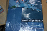 1:72 Sukhoi Su-27 Flanker model aircraft kit in blue retail box artwork