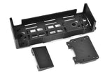 Black composite battery ESC tray with two mounting plates, large size, one-piece set