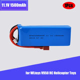 1Pcs 1500mAh 11.1V 25C 3S T Plug LiPO Battery for WLtoys V950 RC Helicopter Toys