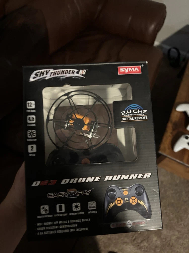 Syma D63 Drone Runner RC drone kit box with 2.4GHz digital remote and spare blades