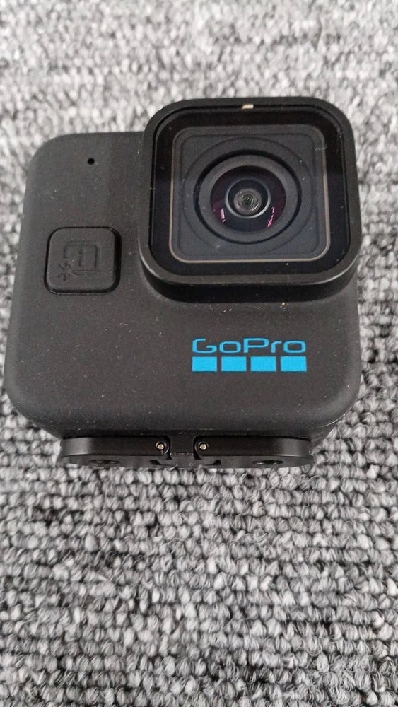 GoPro HERO11 Mini action camera, black front view with lens and GoPro logo