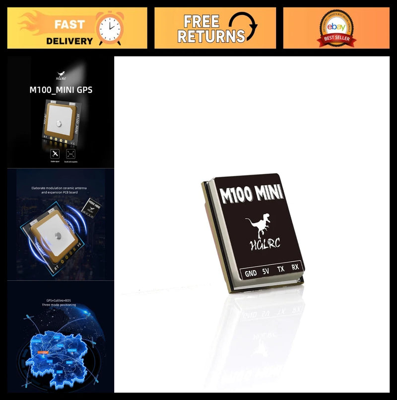 GPS Module for FPV Racing Drone - UBLOX Compatible Mini M100 for 2-7 Inch Drones
